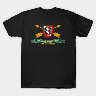 3rd Battalion, 7th Special Forces Group - Flash w Br - Ribbon X 300 T-Shirt